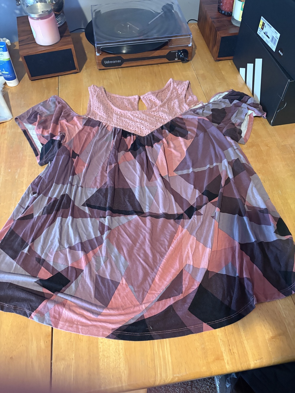 Torrid Super Soft Knits Women's Pink Brown Geometric